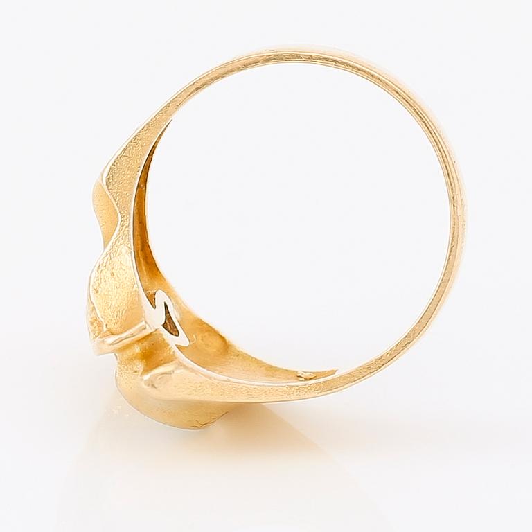 RING, 18K guld/vitguld, Björn Weckström, Lapponia, Finland, 1997. Vikt ca 7 gram.
