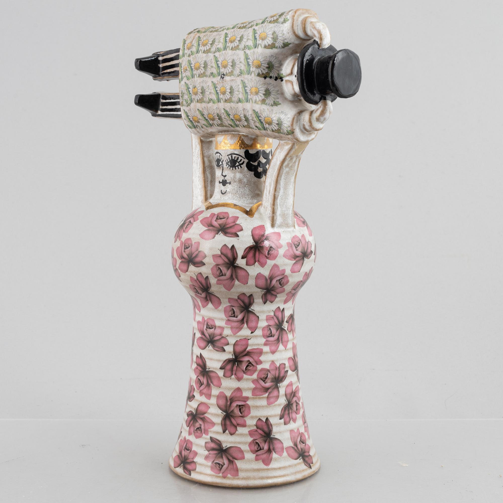 Lisa Larson, skulptur, stengods, "Samhällsdebatten", Gustavsberg 1969-71.