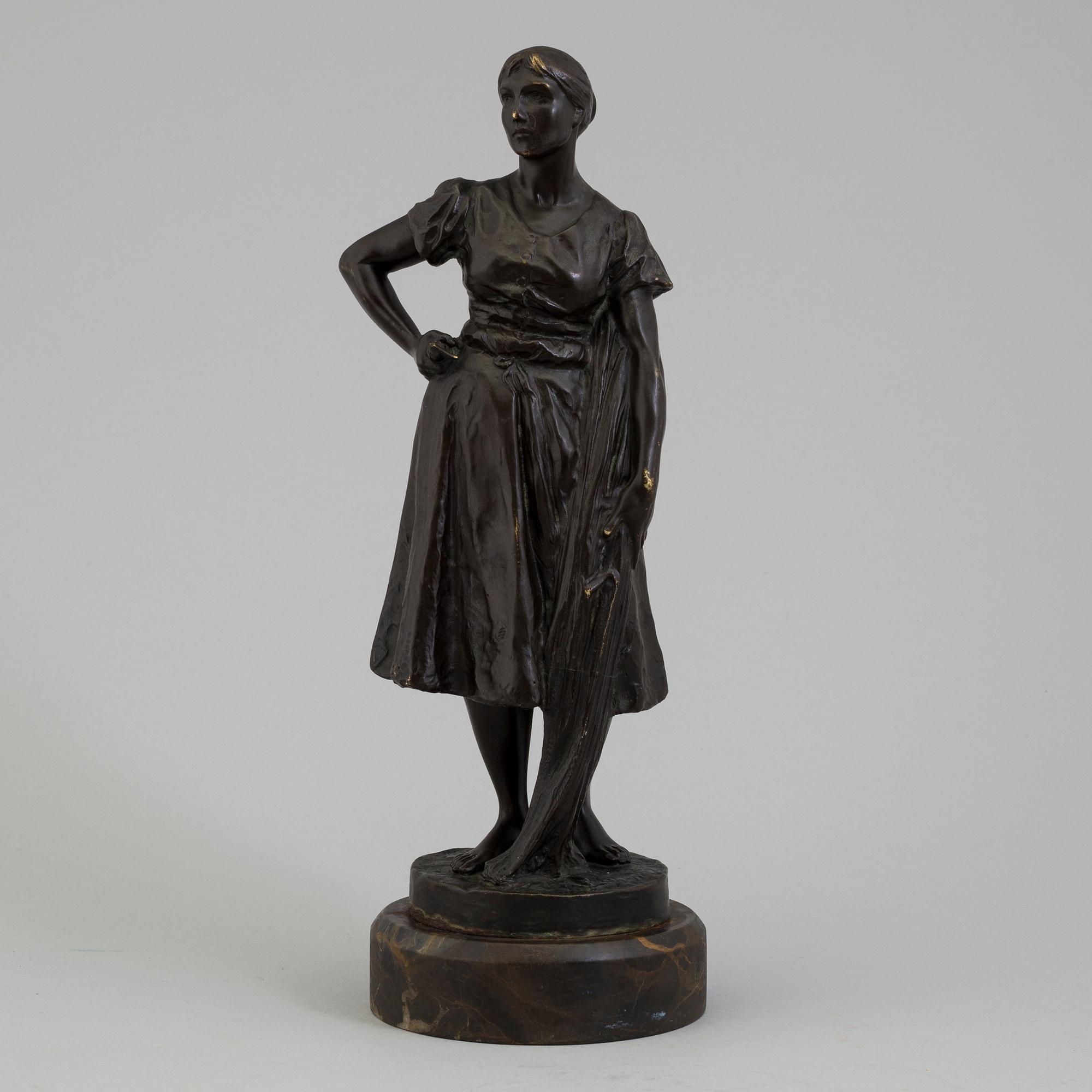 A SCULPTURE, after Max Valentin, signed M. Valentin,