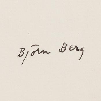 BJÖRN BERG, two ink drawings from "Teskedsgumman". One signed.