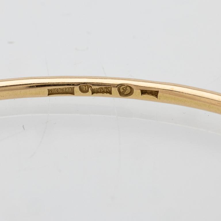 Johan Jobring, Stelt armband 18K guld, Halmstad 2023.