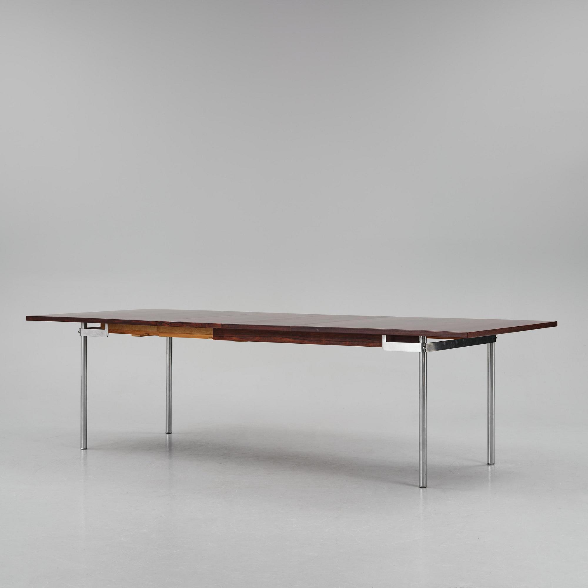 Hans J. Wegner, a rosewood "AT-322" table, Andreas Tuck, Denmark, 1960s.