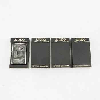 En samling Zippo tändare 14 st USA 1900-talets senare del.