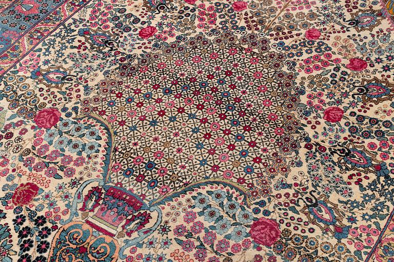 An antique Tehran carpet, north Persia, c. 323 x 195 cm.