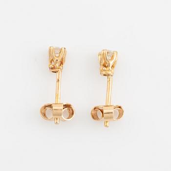 Brilliant cut diamond earrings.