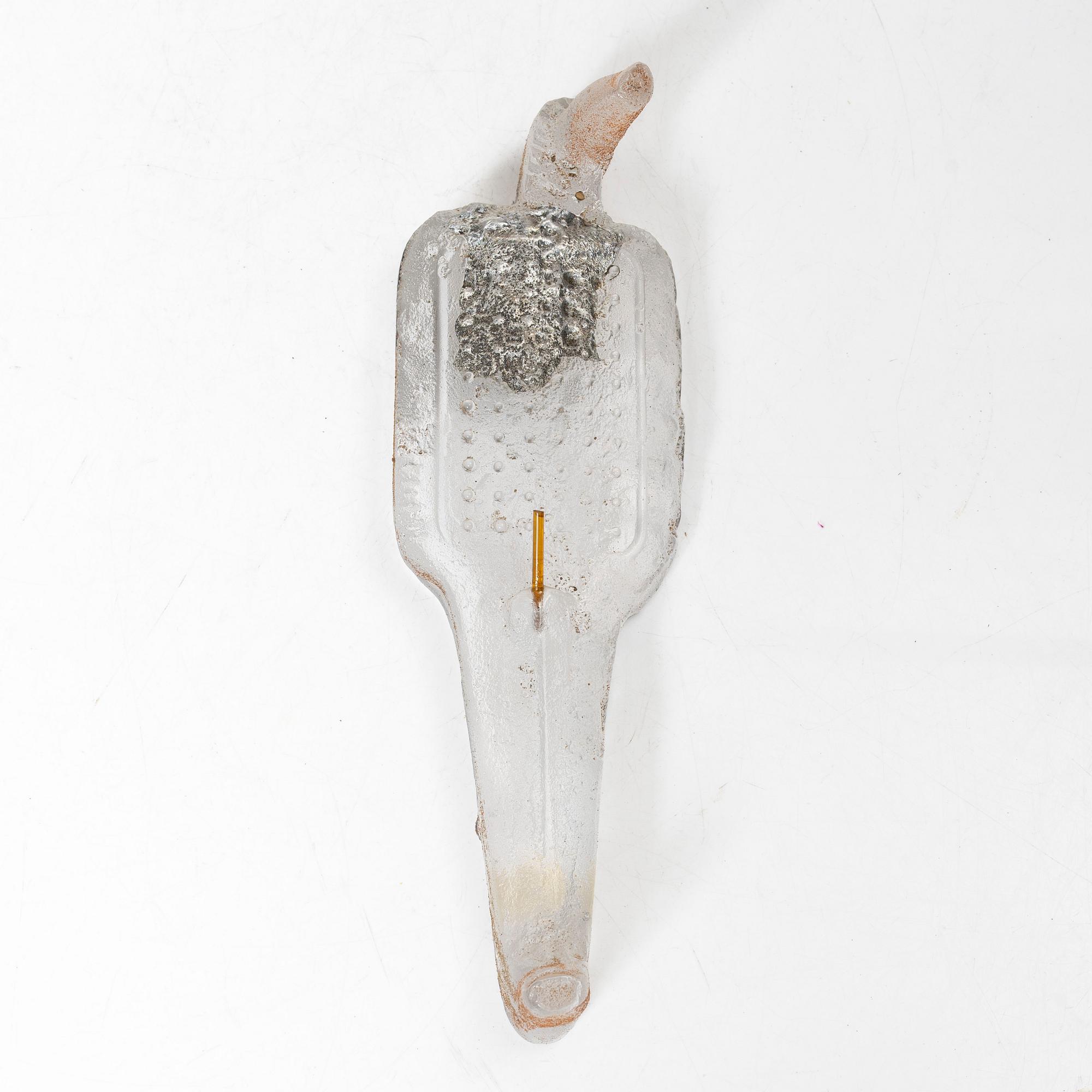 Bertil Vallien, unik väggskulptur, sandgjutet glas, "Idol".