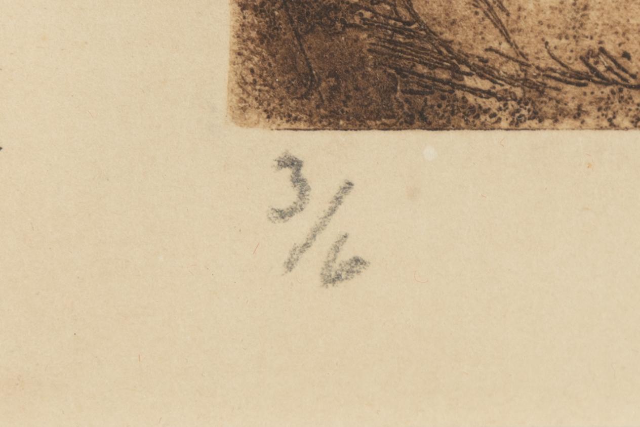 John Jon-And, etching, 1916, signed 3/6.