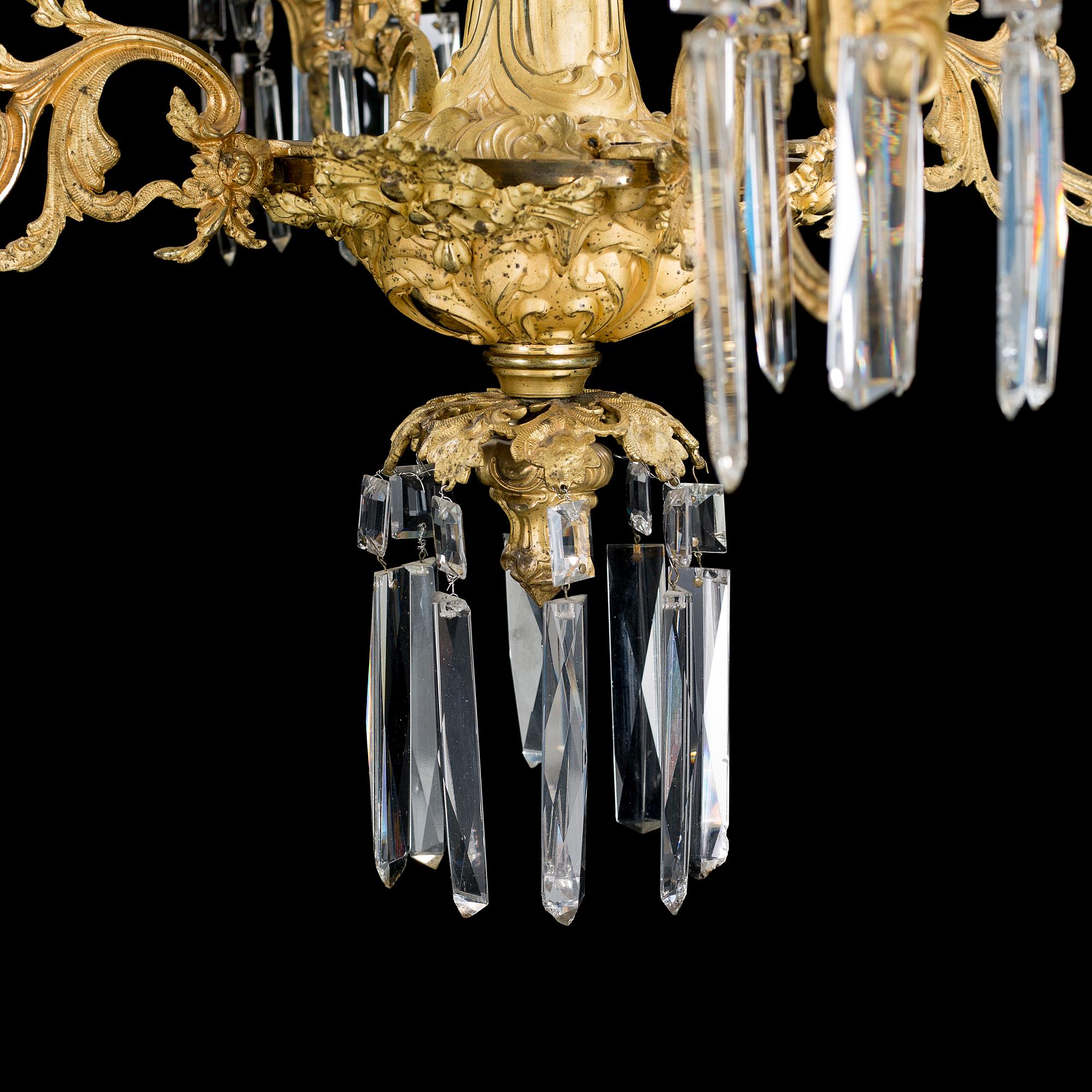 A chandelier from the second half of the 19th century.