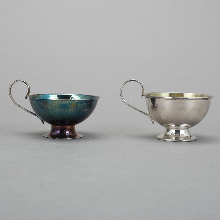 PUNSCHKOPPAR, silver, 11 st, bl.a K&EC, Göteborg, 1960-tal. Vikt ca 347 gram.