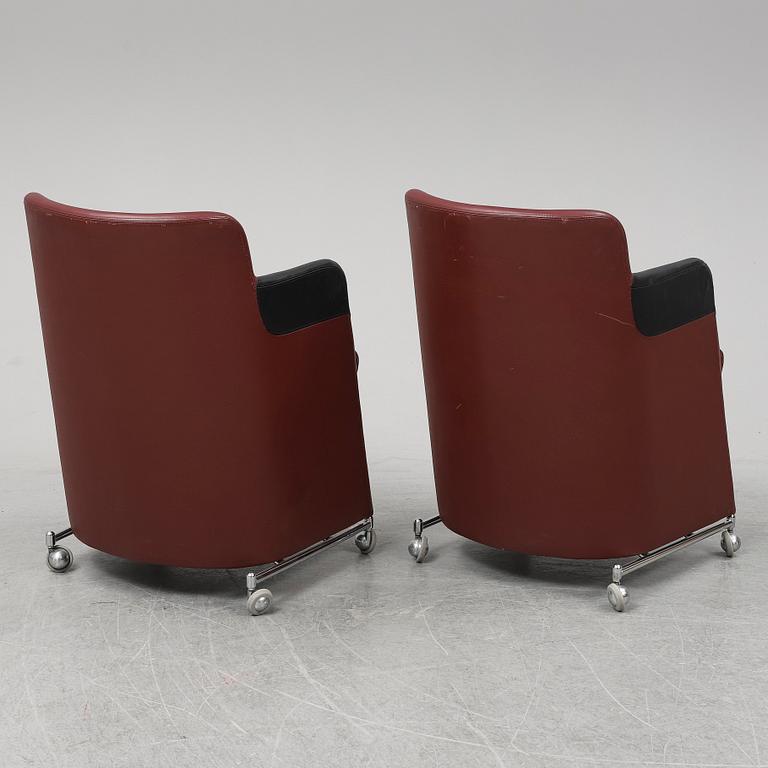 BÖRGE LINDAU & BO LINDEKRANTZ, a pair of 'Solo' easy chairs, Lammhults, 2000.