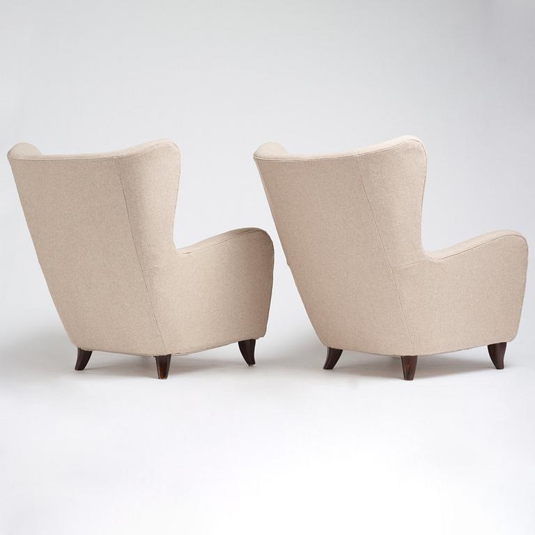 Olle Sjögren, a pair of easy chairs, model '800', OH Sjögren, Sweden 1940-50s.