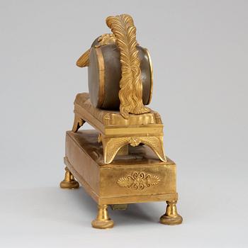 A Swedish Empire early 19th century mantel clock by G. Undén.