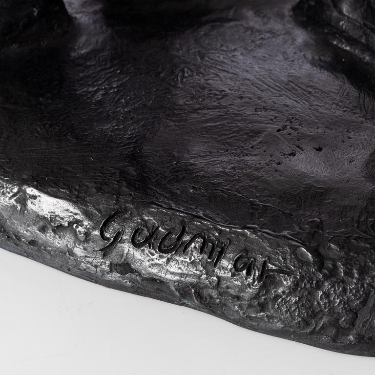 Gudmar Olovson, sculpture. Signed. Numbered. Foundry mark. Bronze, height 62 cm, length 32 cm.