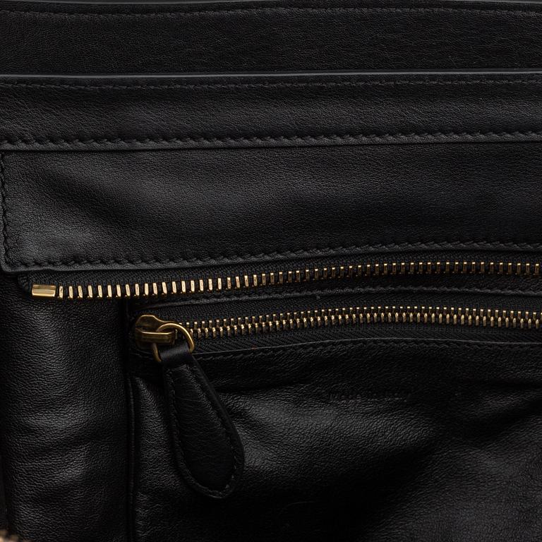 Céline, a canvas and leather 'Luggage' handbag.