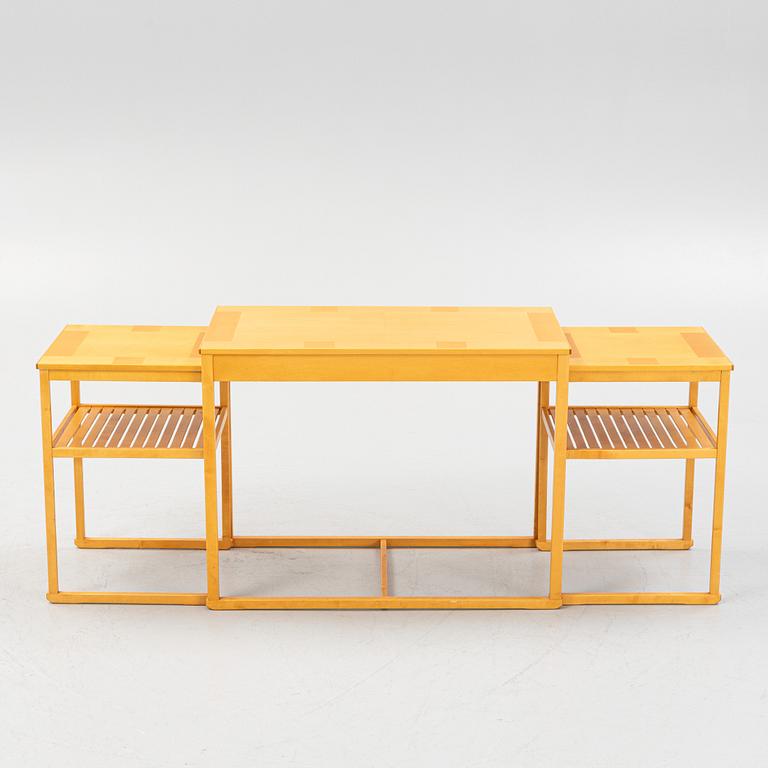 Carl Malmsten, nesting tables, 3 pieces, "Släden", Anniversary model 1988 no. 465.