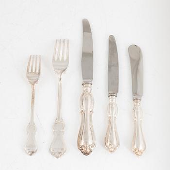 A 42-piece silver cutlery set, 'Olga', GAB, Eskilstuna, 1969-77.