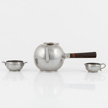 Sylvia Stave or Nils Fougstedt, a three-piece coffee service, C.G. Hallberg, Sweden, 1941.