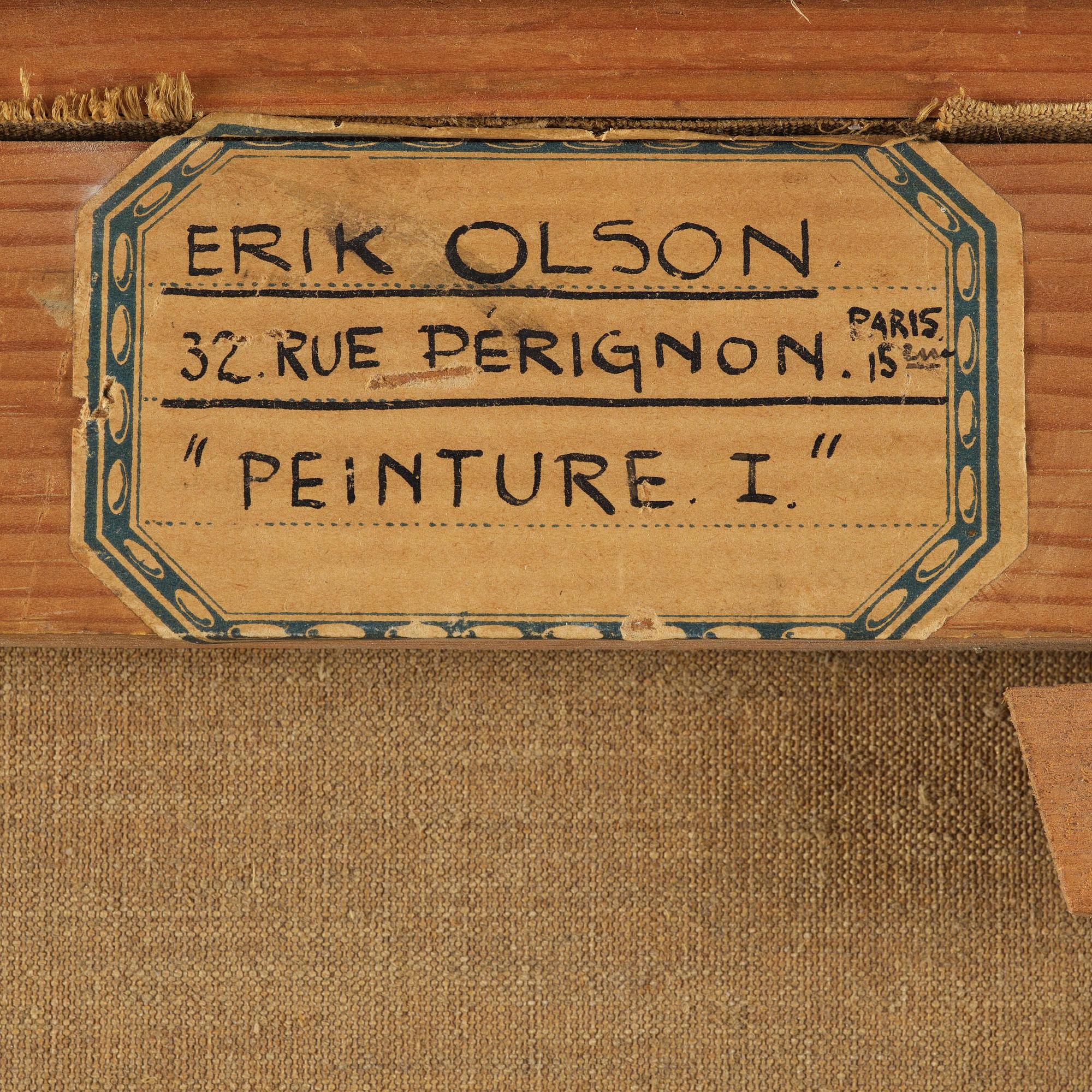 Erik Olson, "Svart, gult och vitt".