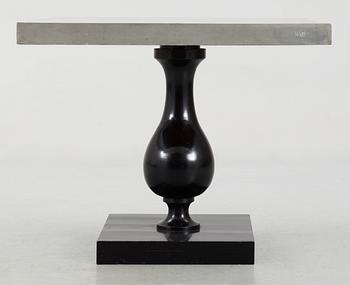 An Uno Åhrén and Tyra Lundgren engraved pewter top table, Svenskt Tenn 1928.