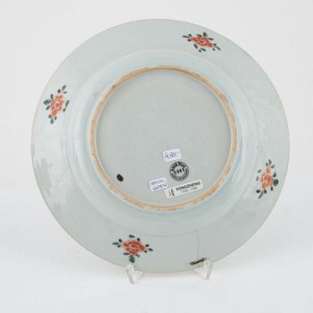 Tallrik, vapenporslin, Qingdynastin, 1700-tal.