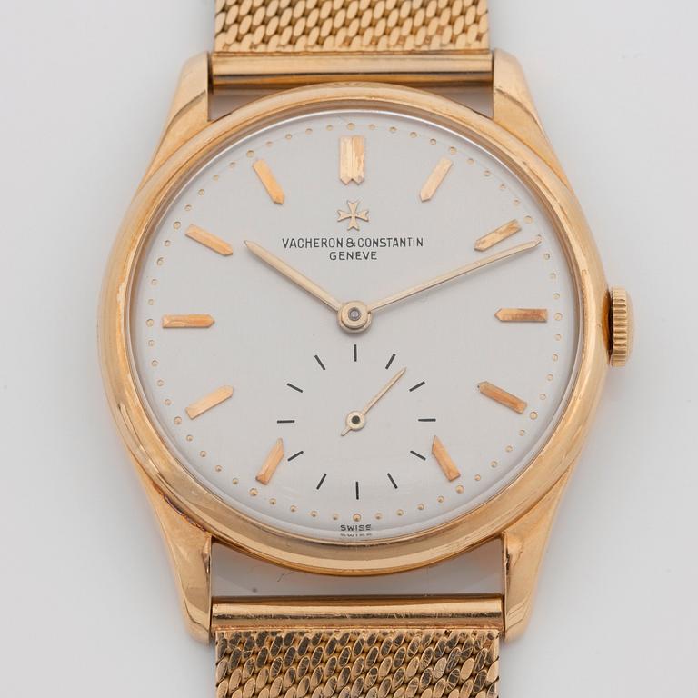 A Vacheron Constantin men's wristwatch. Manual winding, plastic crystal, small seconds hand. Approx 1950's.