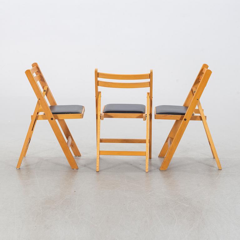 Six folding chairs second half of the 20th century.