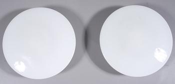 VÄGGLAMPOR, ett par, "AJ-Eklipta", nr 32012, Arne Jacobsen, Louis Poulsen.