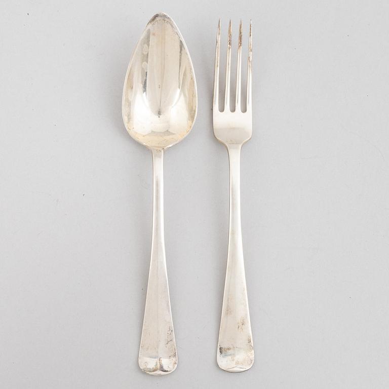 A Dutch Silver Cutlery Set, mark of J.M. van Kempen & Zn., Voorschoten 1906-07, (24 pieces).