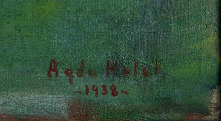 HOLST, AGDA, olja på pannå, sign o dat 1938.