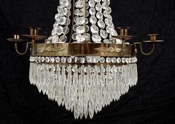 LJUSKRONA, empirestil, 1900-talets första hälft. Höjd ca 85 cm.