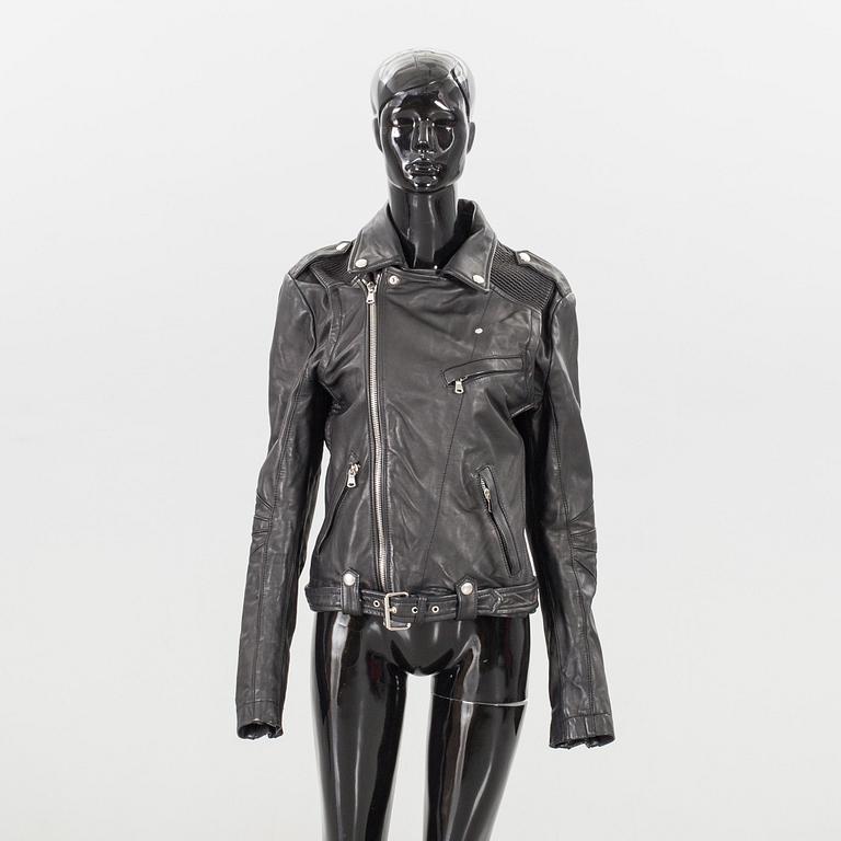 BALMAIN, skinnjacka, obs! liten storlek 46.