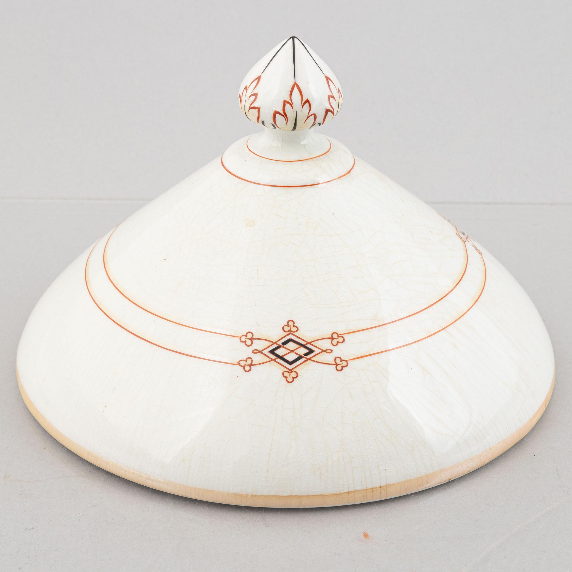 Rörstrand, matservis, 71 delar, flintgods, "Göteborg", Rörstrand, 1900-talets början.