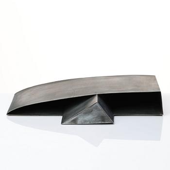 Michel Sauer, sculpture, patinated aluminum, signed and dated MS -88.