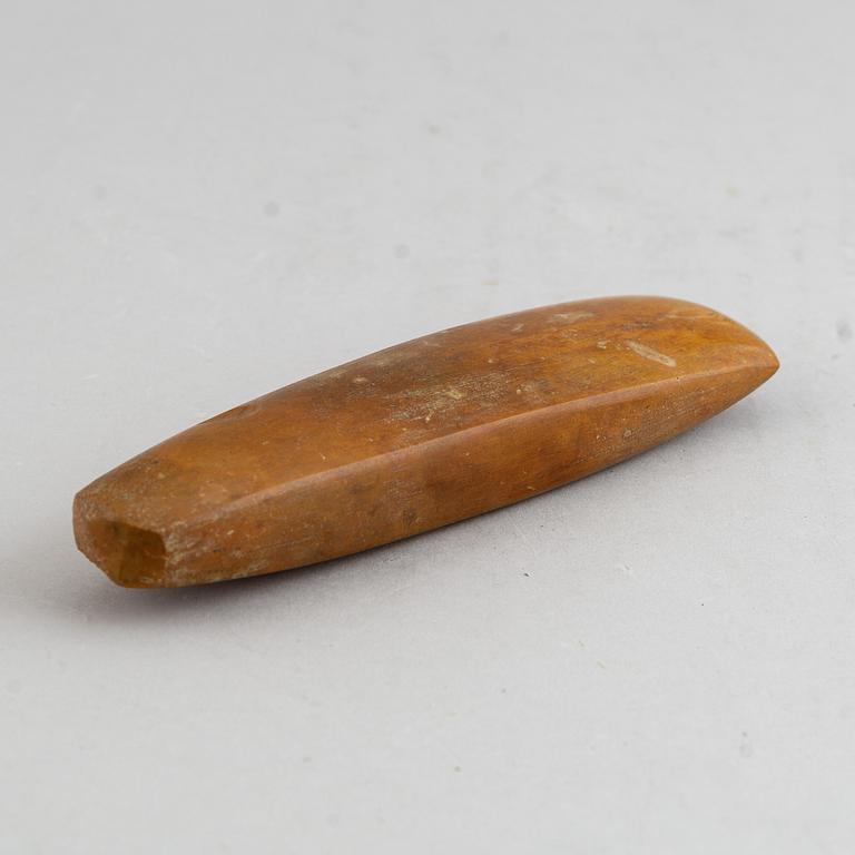A neolithic flint axe.
