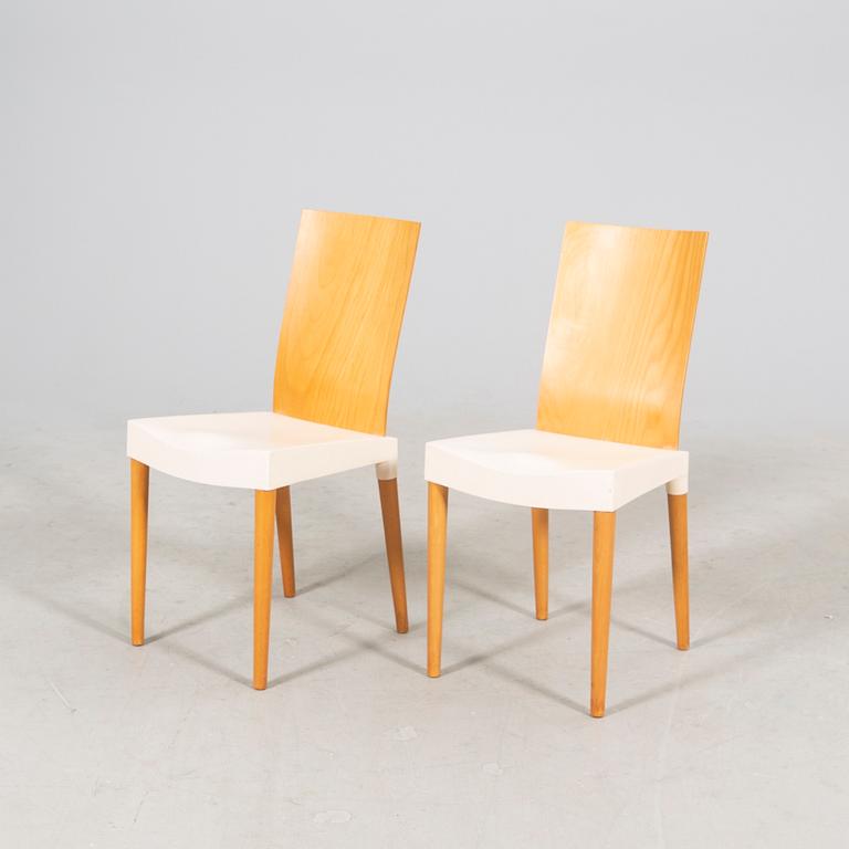 A set fo two Philippe Starck "Miss trip" chairs for Kartell alter part of the 20th century.