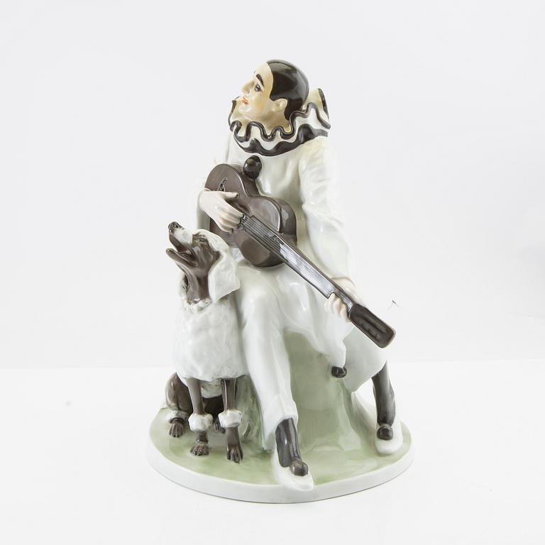 Rudolf Marcuse figurine "Pierrot" Rosenthal marked 1915 porcelain.