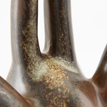 Gunnar Nylund, skulptur "Bockhuvud", Rörstrand unik stengods.