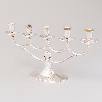 A silver candelabrum, Kultakeskus, Hämeenlinna, Finland 1974.