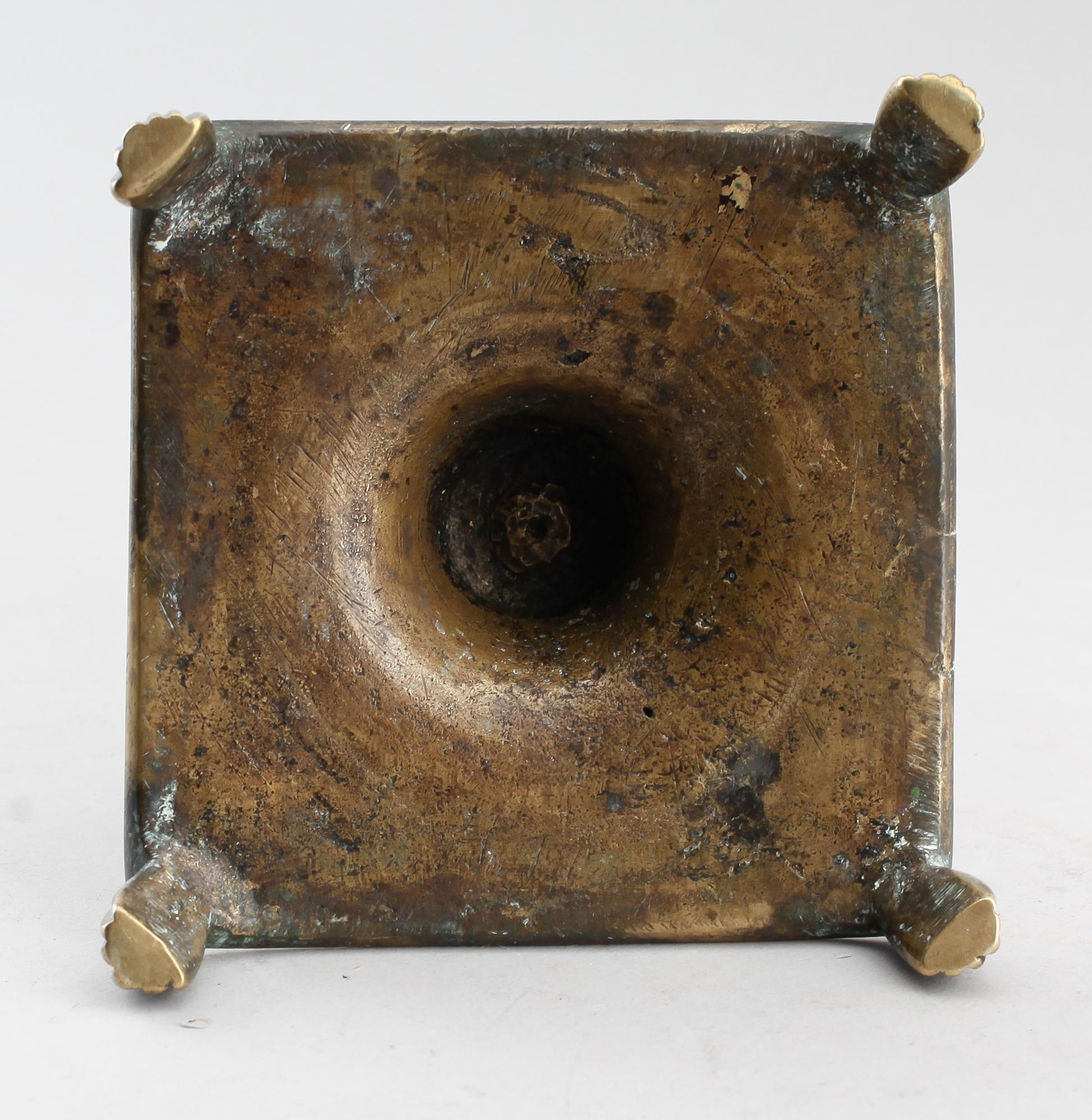 LJUSSTAKE, mässing, 1600-tal.