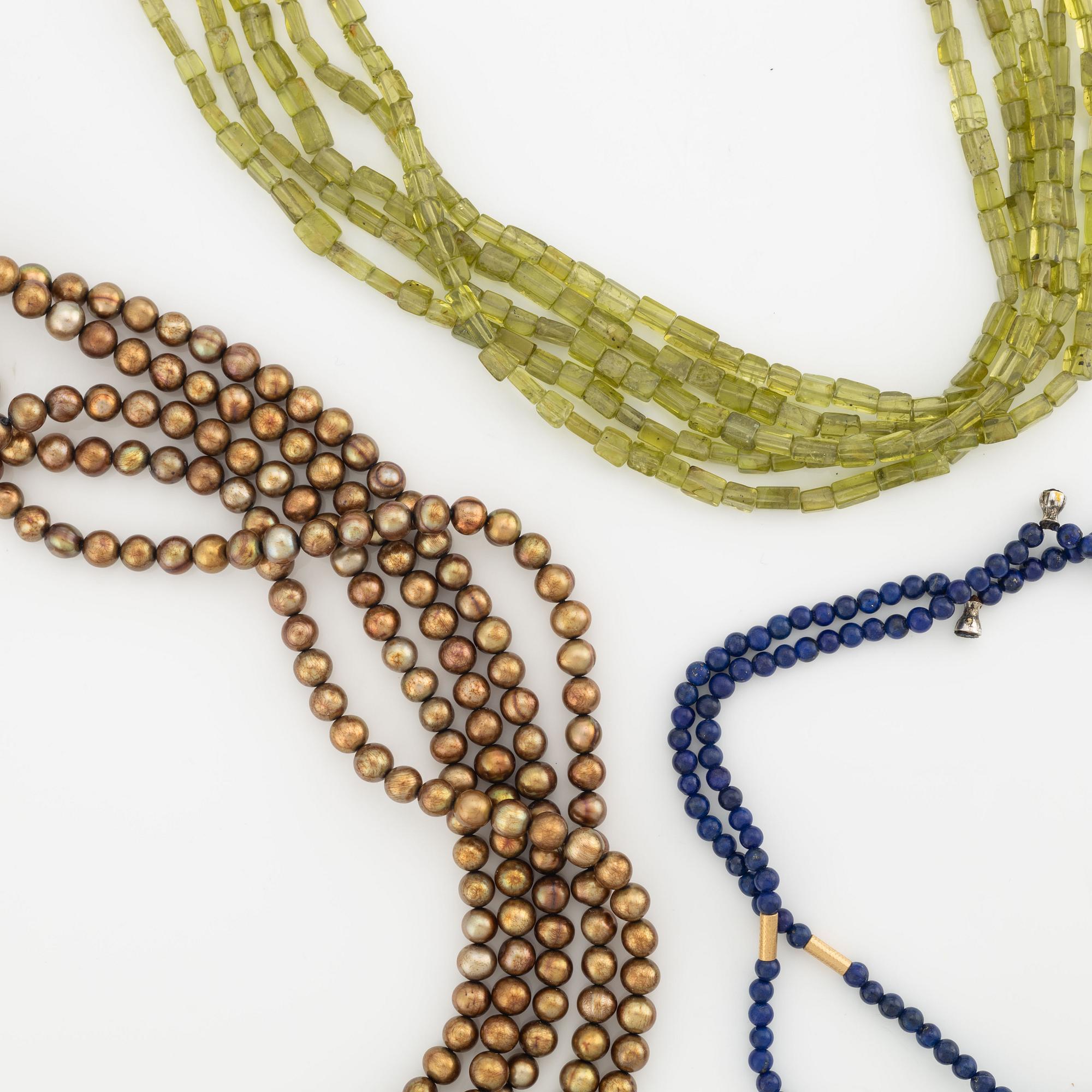 Three necklaces for Ole Lynggaard clasps.