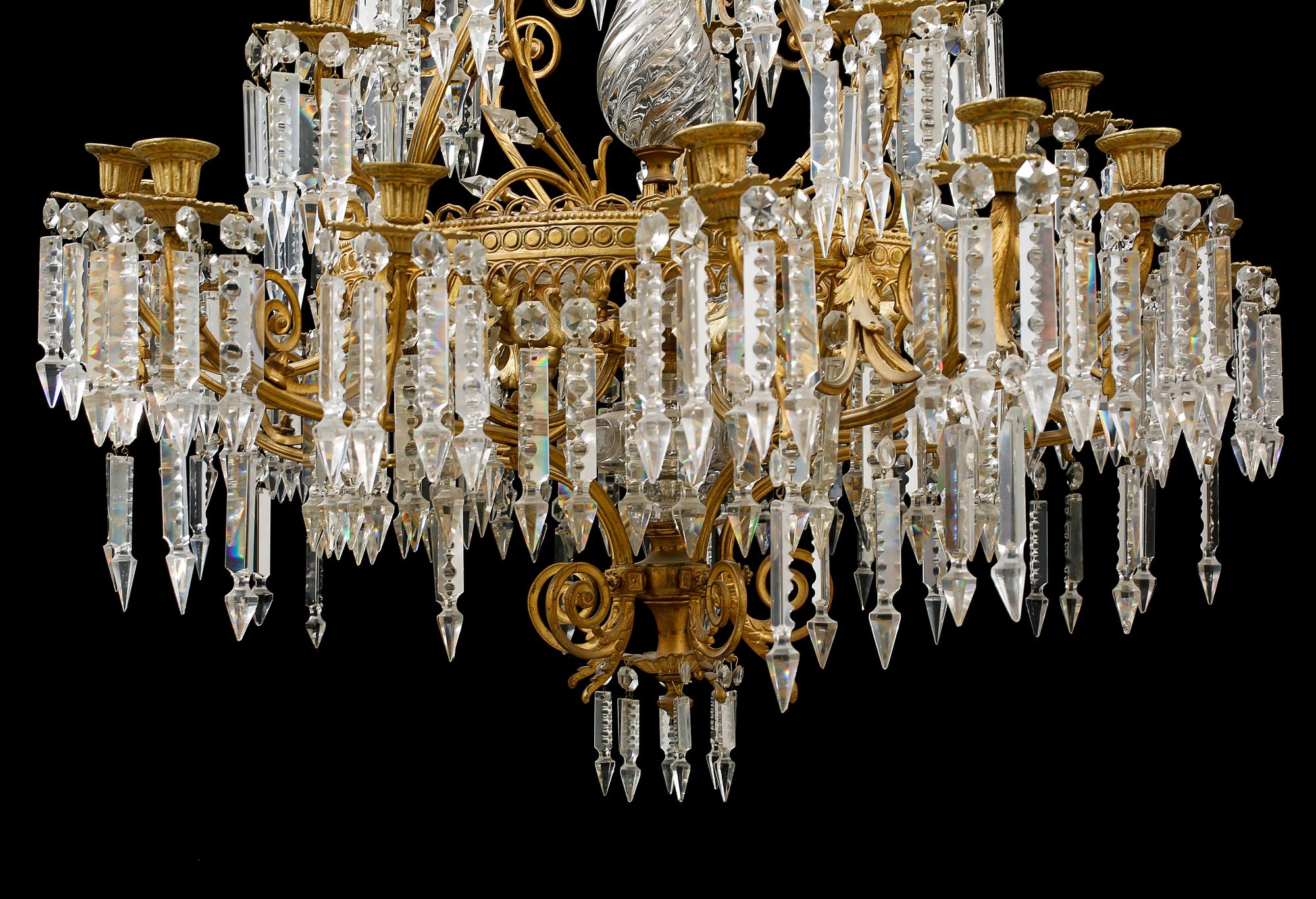 LJUSKRONA, 1800-talets andra hälft. Höjd ca 120 cm.