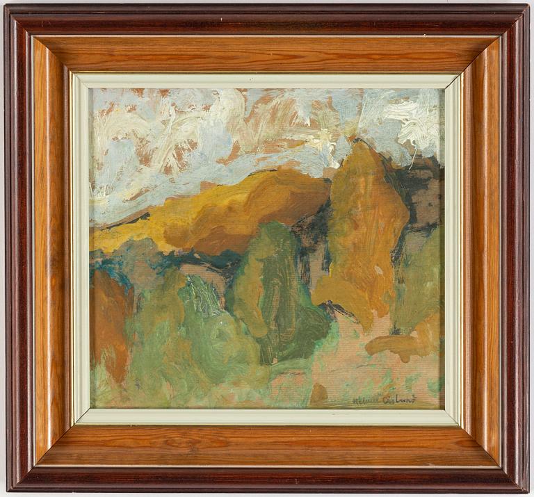 Helmer Osslund, oil/mixed media, signed.