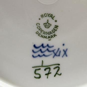 A set of 47 "Musselmalet" porcelain service peices from Royal Copenhagen, Denmark.