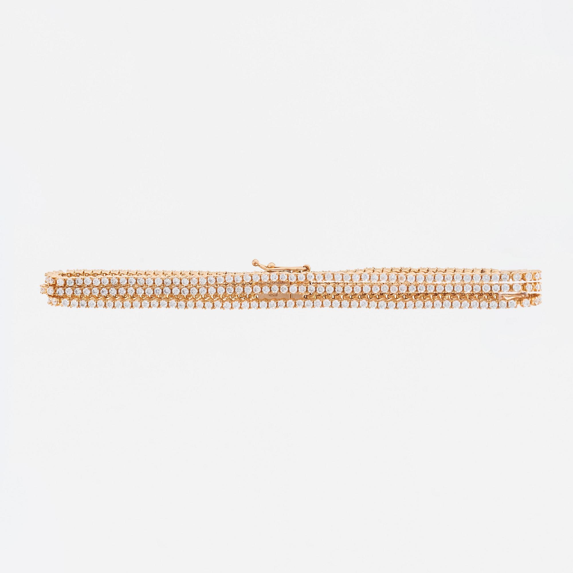 Brilliant cut diamond bracelet.