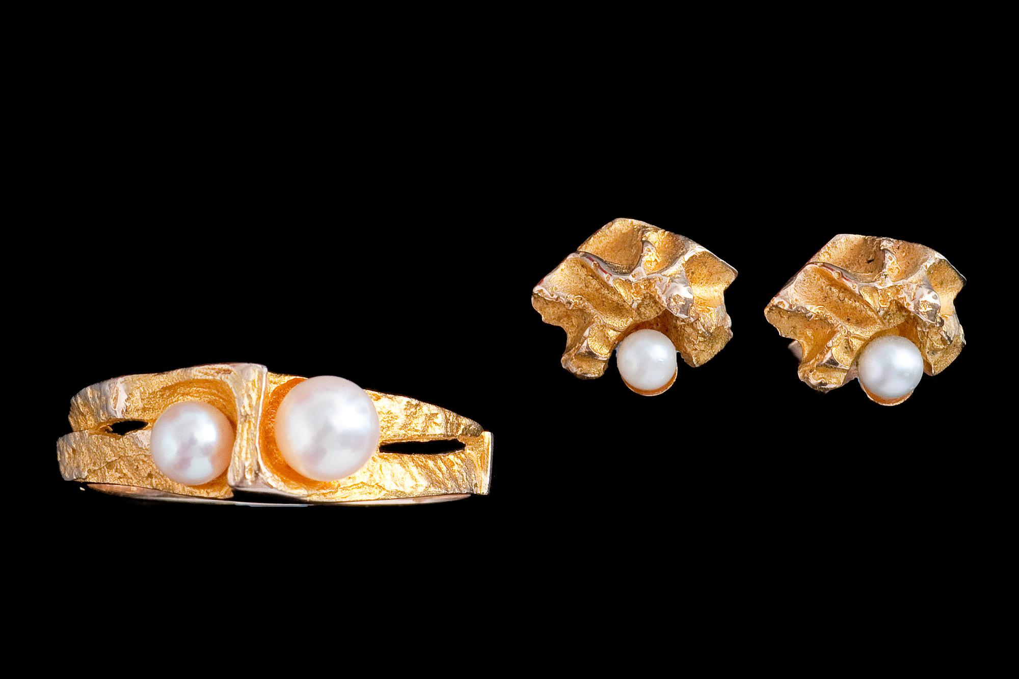 Björn Weckström, RING + EARRINGS.