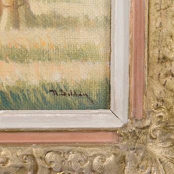 UUNO SOLDAN, öljy kankaalle, signeerattu.