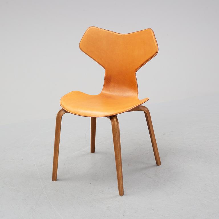 Arne Jacobsen, a leather 'Grand Prix' chair, Fritz Hansen, Danmark.