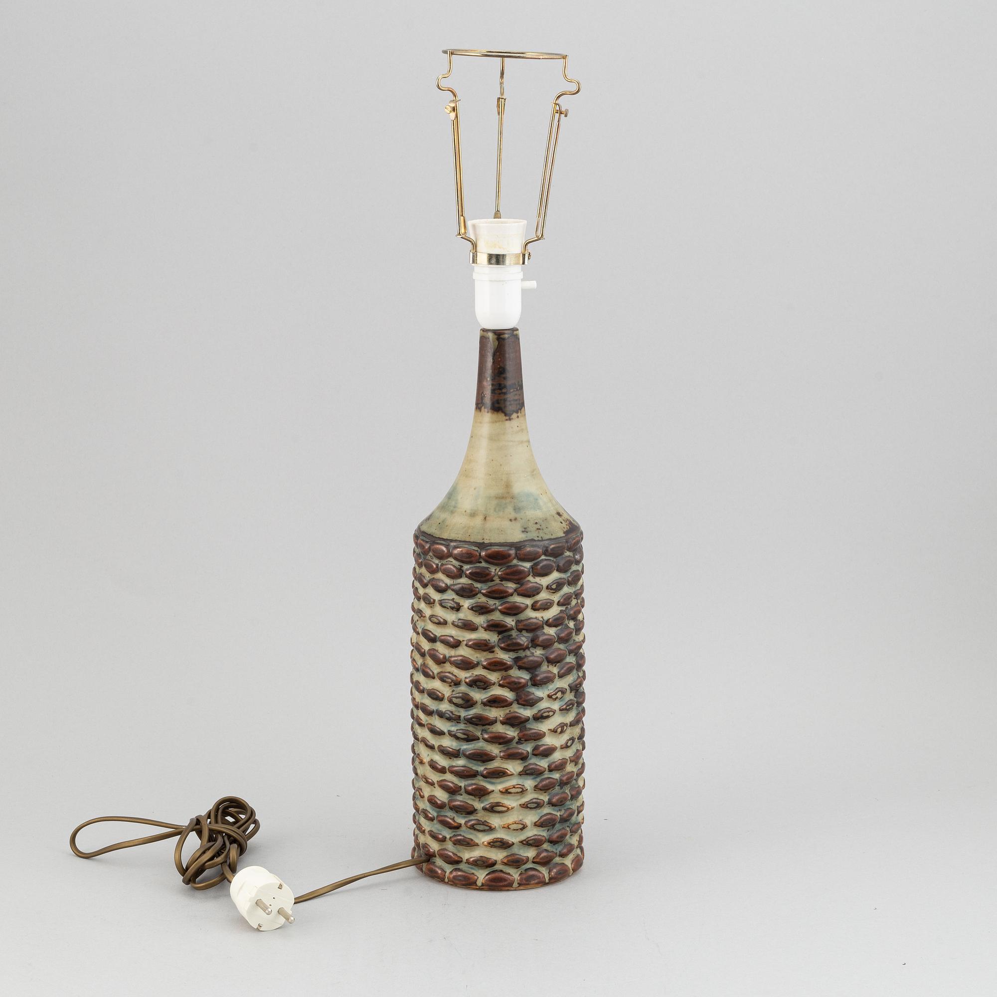 Axel Salto, a stoneware table lamp, Royal Copenhagen, Denmark, signed Salto.
