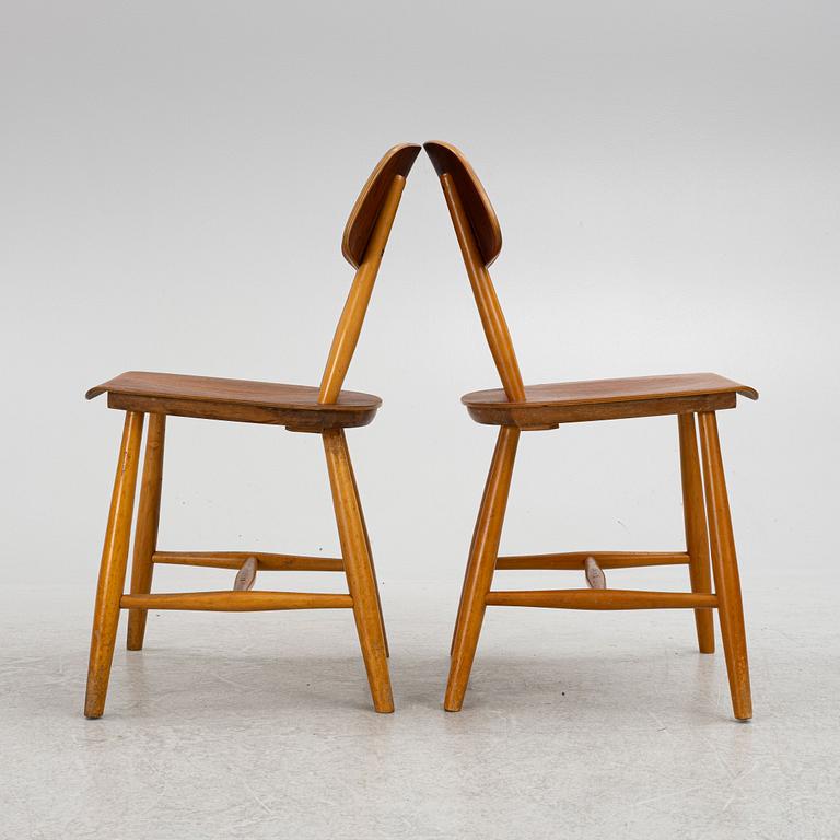 Martinsson and Axelsson, tolar, 6 pcs, "Paus/28T" Nässjö chair factory, 1950s/60s.