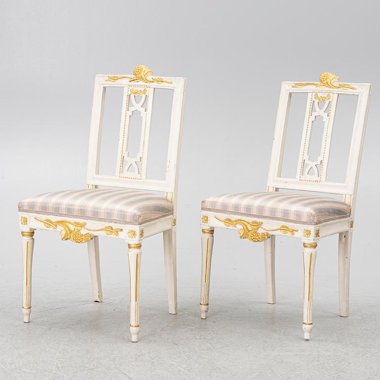 Stolar, ett par, Gustavianska, Lindome, omkring 1800.